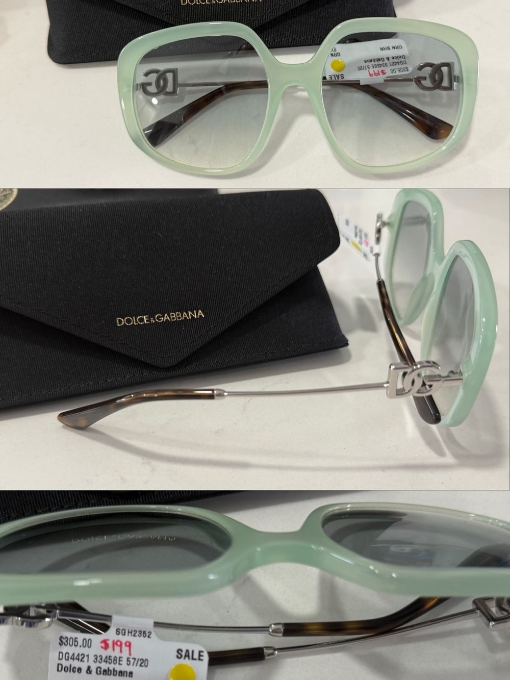 Dolce & Gabbana Mint Green Women's Fashion Sunglasses